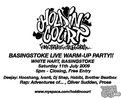 Holdin' Court At The White Hart, Basingstoke 11/07/2009