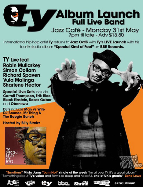 Ty Album Launch At The Jazz Cafe - Bank Holiday Monday